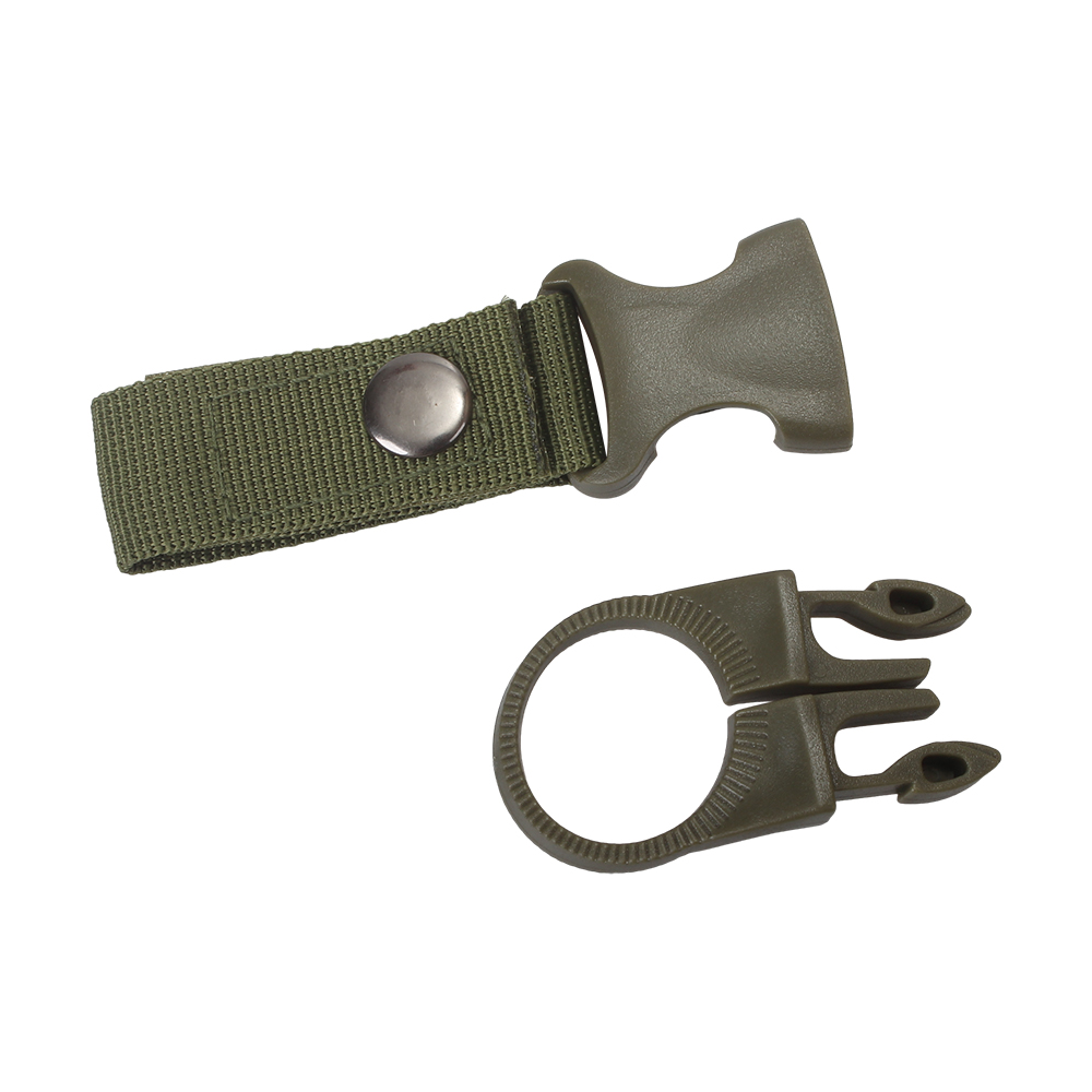 Slomg Portable Plastic Nylon Webbing Strap Water Bottle Ring Holder Hanging Buckle Clip for Outdoor Camping Hiking Mountaineering