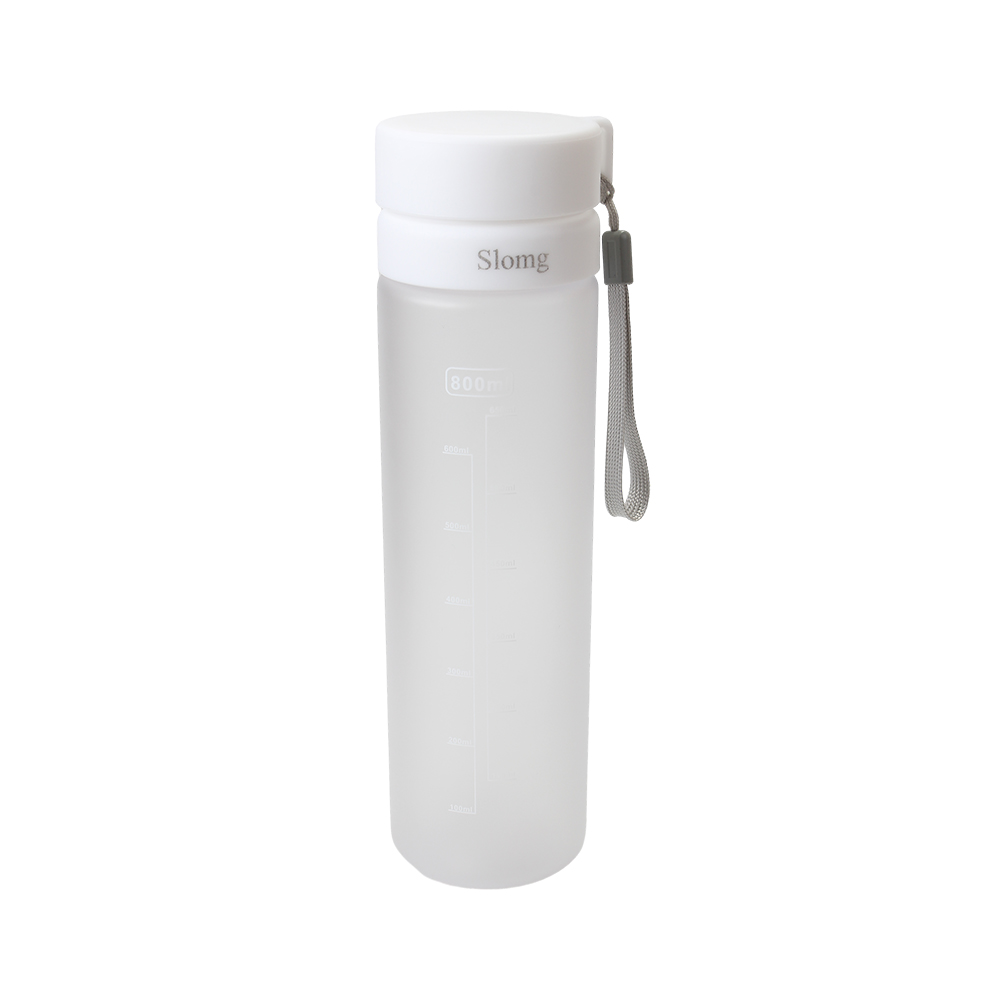 Slomg 800ml Empty Plastic water bottle frosted cup, food grade water cup, fashionable sports cup, Reusable plastic water bottle