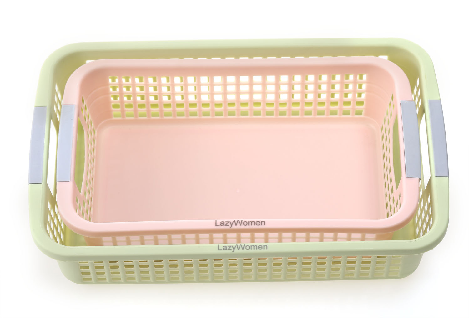 Lazywomen baskets for domestic use,2 pcs Vegetable basket Sundries storage basket plastic storage basket bathroom basket kitchen table organize rectangular snack toy storage box