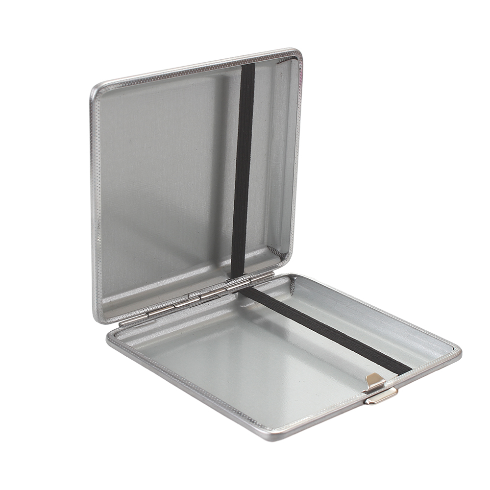 Wynn Bar Stylish Leather Surface Metal Cigarette Box, Portable Cigarette Case For 20 Cigarettes,Suitable For Men and Women