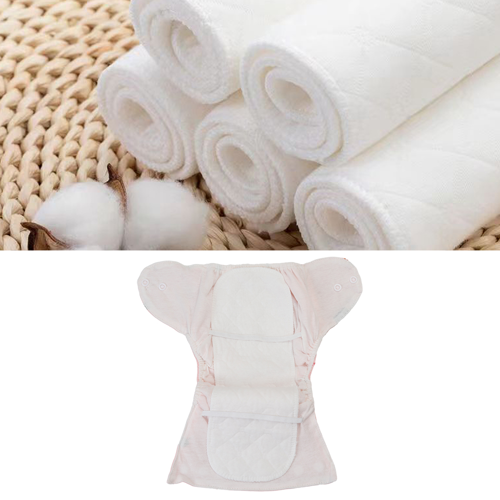 L Lovsoul Baby Diaper Changing Cloths,3 Pack Adjustable Washable Reusable Baby Cloth Diapers with 10 Inserts.(One Size)