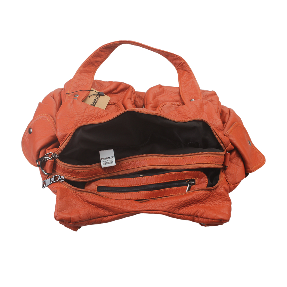 VINBAGGE Handbag Trendy Spicy Girl Shoulder Bag Tote Bag Large Capacity PU Leather Material Handbag
