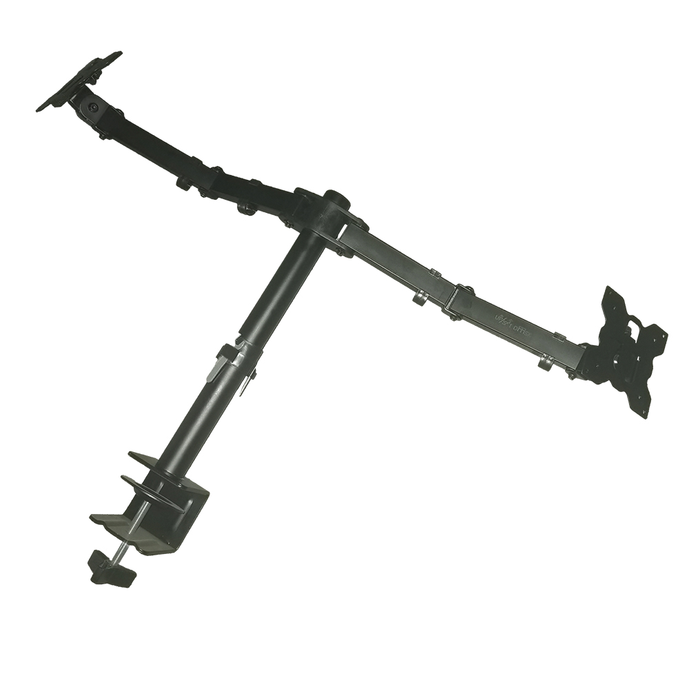 UP/SIT DASK Calculating Machines Stands,Dual Monitor Stand Up Desk Mount,Height Adjustable Desk Mount,Fits 2 Computer Screens 19 20 21 22 23 24 27 Inches