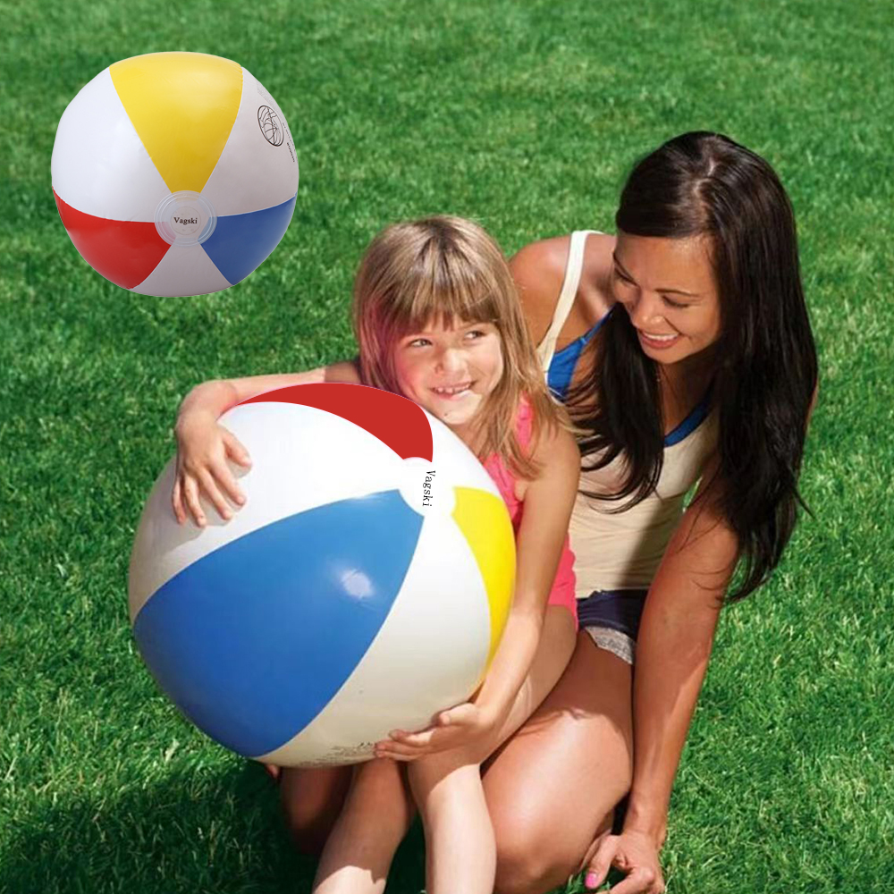 Vagski Play balloon, Kids and Adults colorful beach ball,for Pool Beach Lake Volleyball Inflatable Toys Outdoor Games(20 inches)