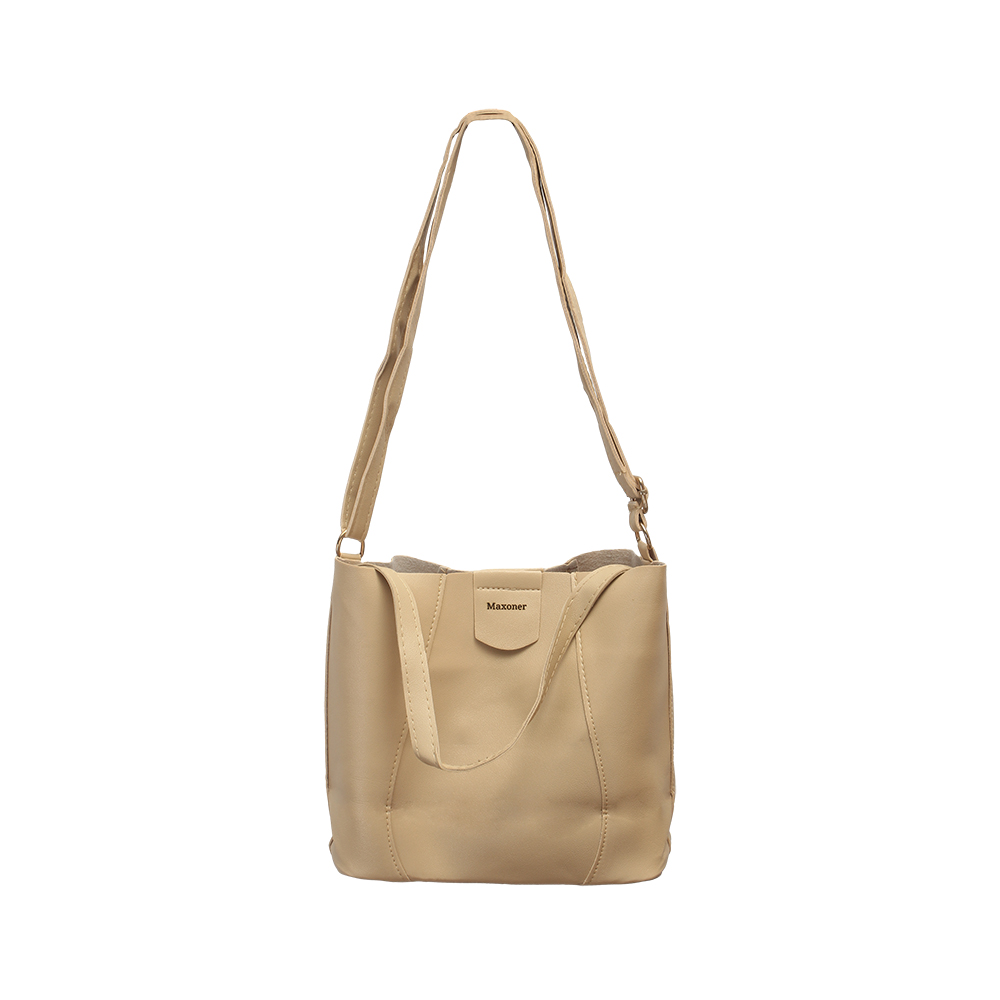 Maxoner Leather bag, one shoulder crossbody bag, leisure women's bag