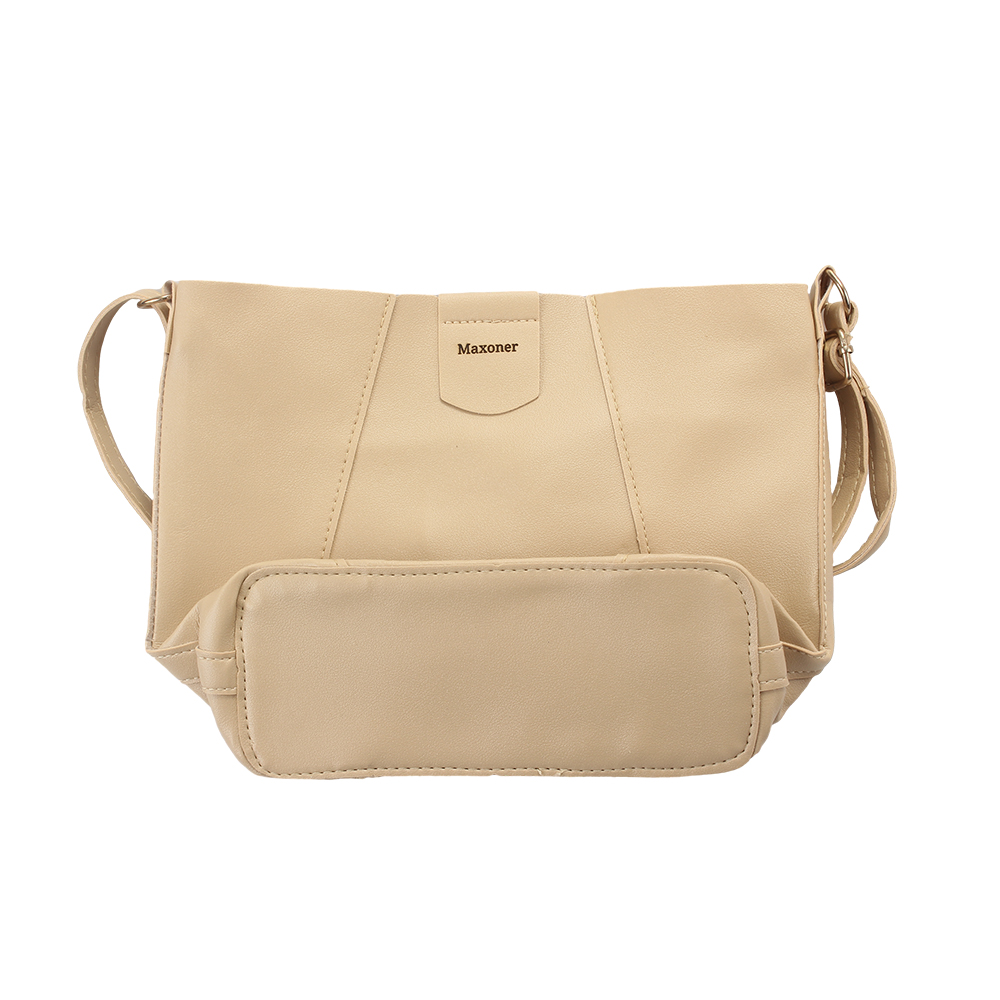 Maxoner Leather bag, one shoulder crossbody bag, leisure women's bag