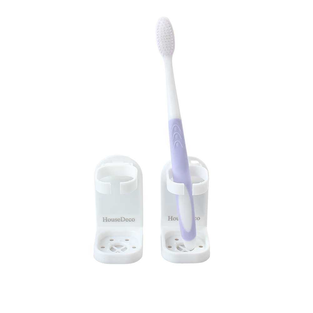 HouseDeco Toothbrush holder, Self-Adhesive Wall-Mounted toothbrush storage rack, for Bathroom