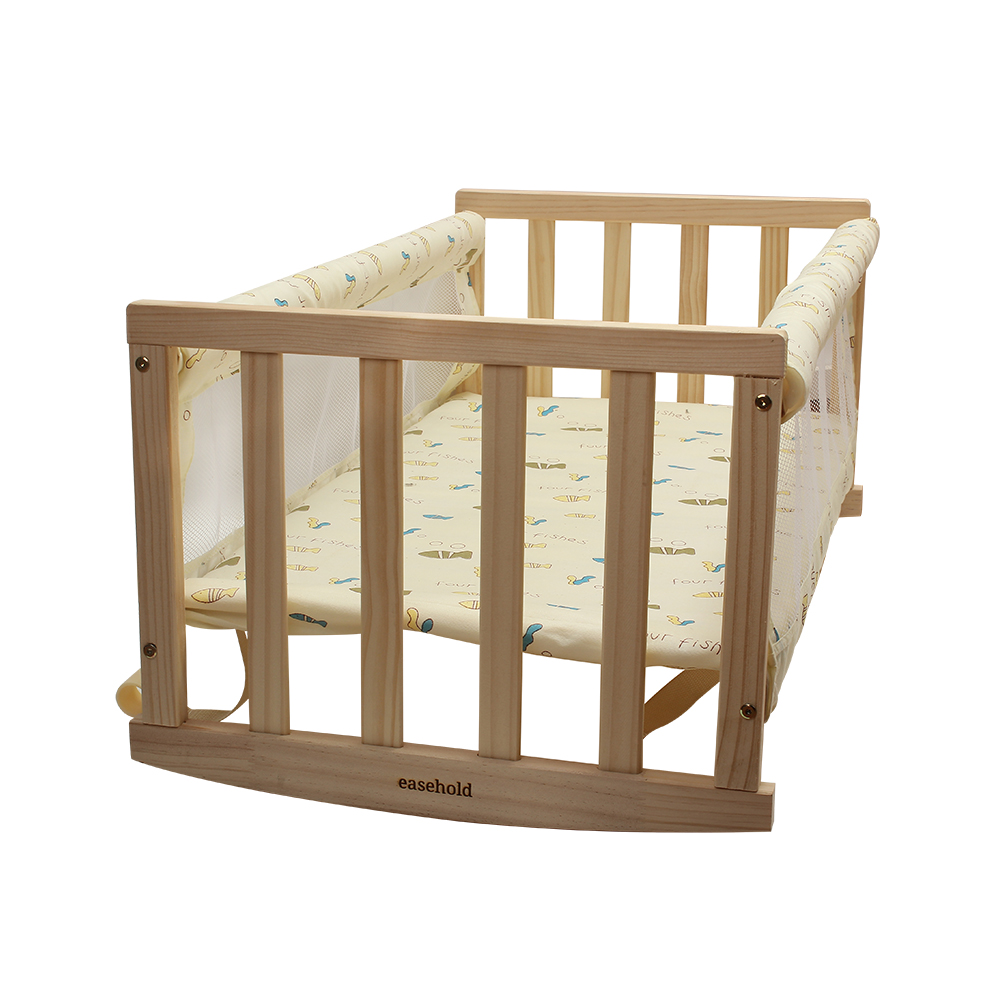 easehold Solid wood baby cribs for babies, parallel crib, mini guardrail bed