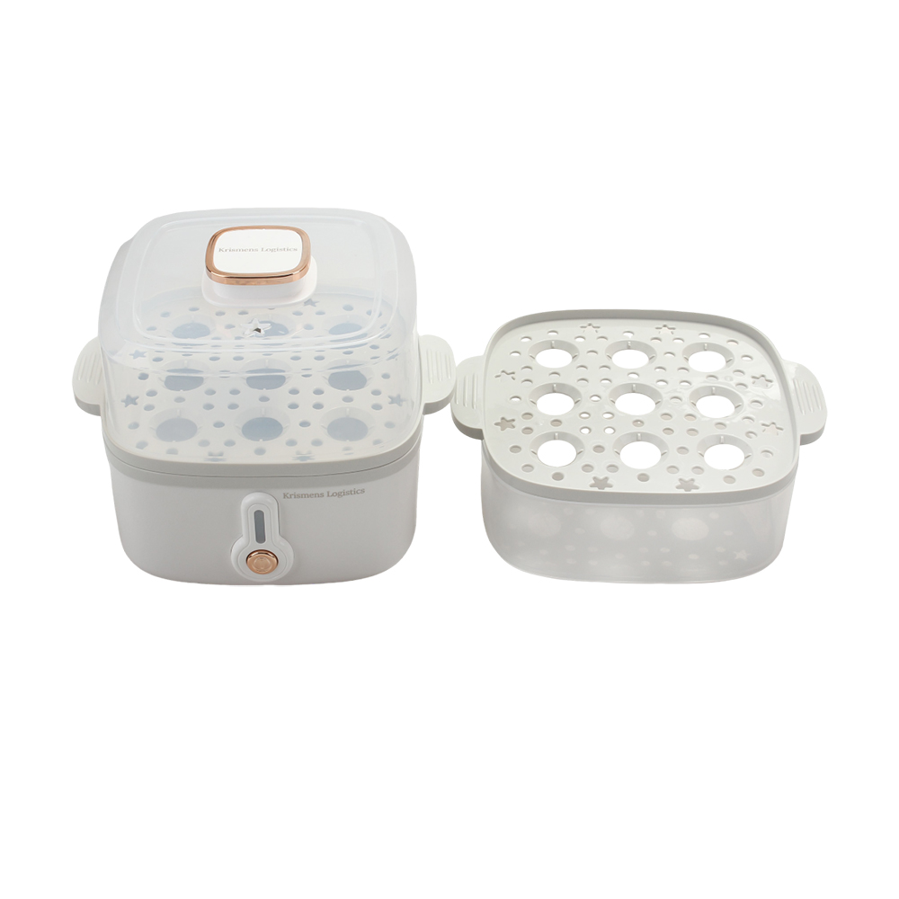 Krismens Logistics Electric egg cooker with double-layer quick steaming capacity for 18 eggs, BPA free