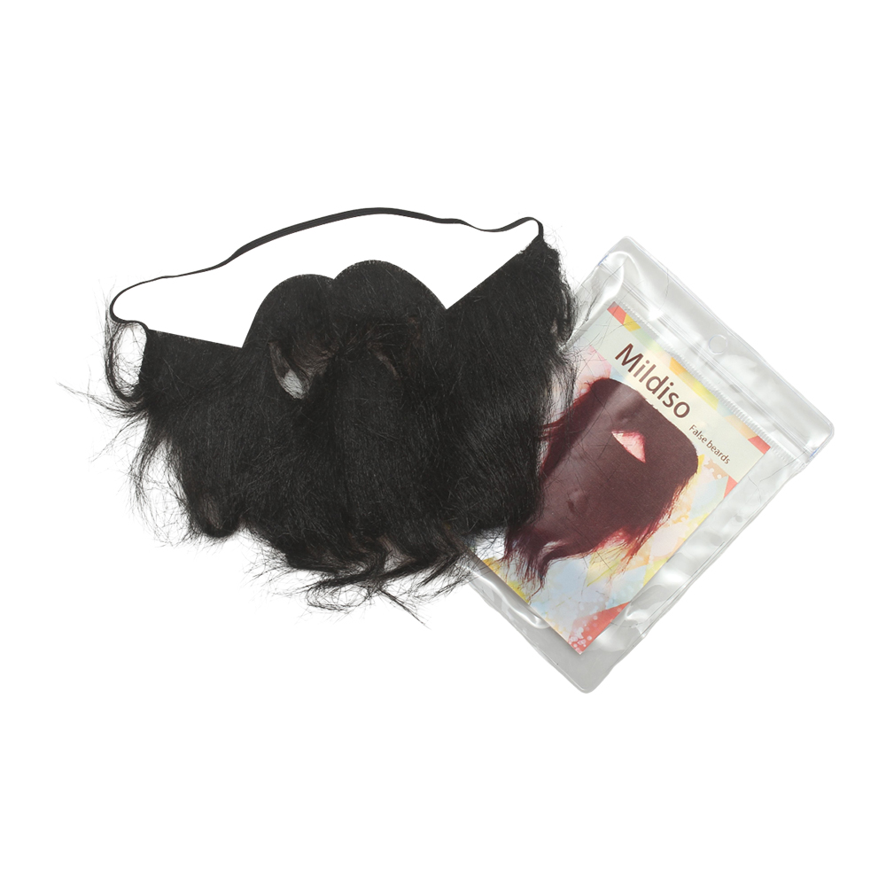 Mildiso Fake Beards, Fake Beards with Adjustable Elastic Rope for Halloween Masquerade Party、stage props