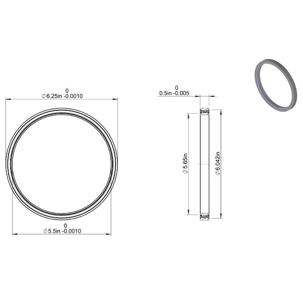 LILY Machine parts,JU055XP0 Deep Groove Ball Bearings,6.25x5.5x0.5inch double rubber seals deep groove ball bearings