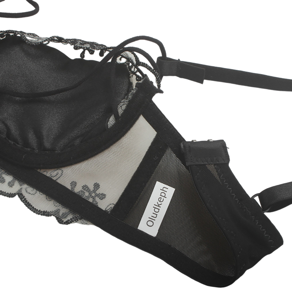 Oludkeph Lingerie without steel ring and lace lace, ultra-thin underwear