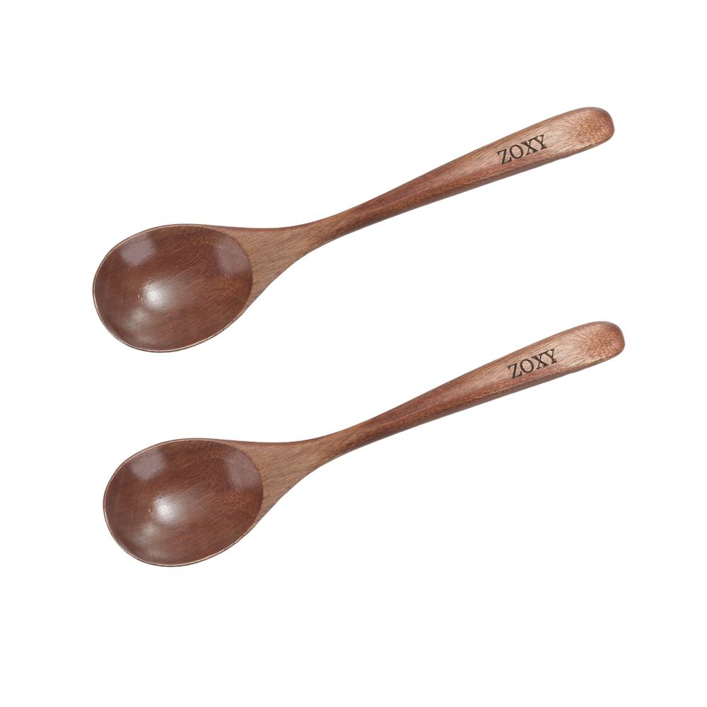 ZOXY Wooden cooking spoon, household spoon for drinking soup and eating spoon