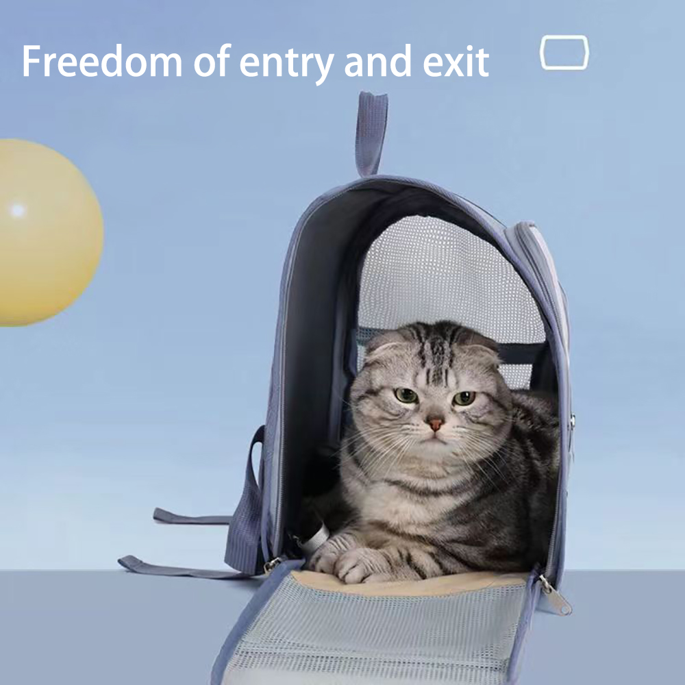 Snagle Paw Pet backpack for outdoor travel, cat backpack with anti scratch folding supplies