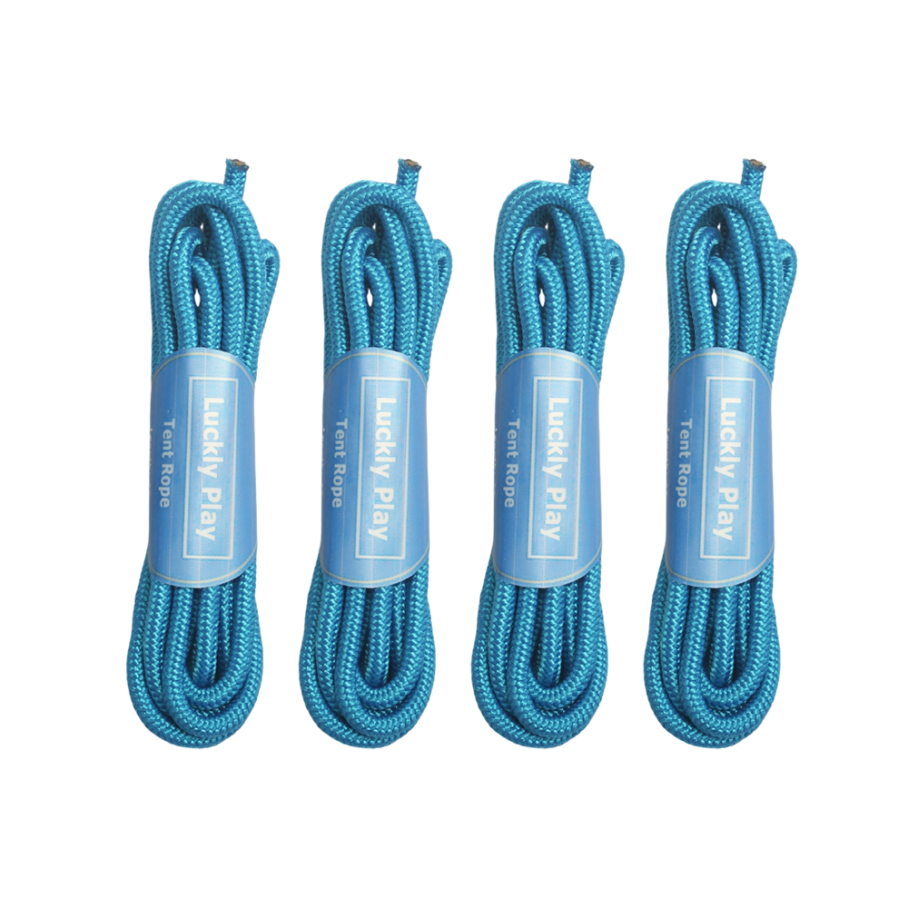 Luckly Play 6ft Tent Rope, Nylon Rope Weaving,Outdoor Tent Cords for Tent Tarp, Canopy Shelter, Camping, Hiking, Backpacking
