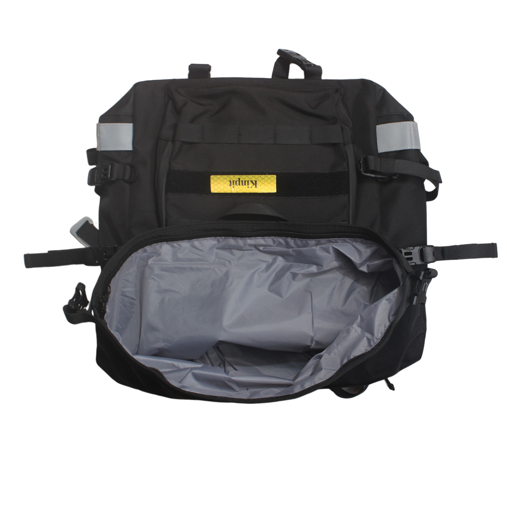 Kinpit Rack Trunk Bags for Motorcycles,25L Waterproof Motorcycle Side Bags Fits Most Adventure and Sports Bike Motorcycle (Black, 1 Pack)