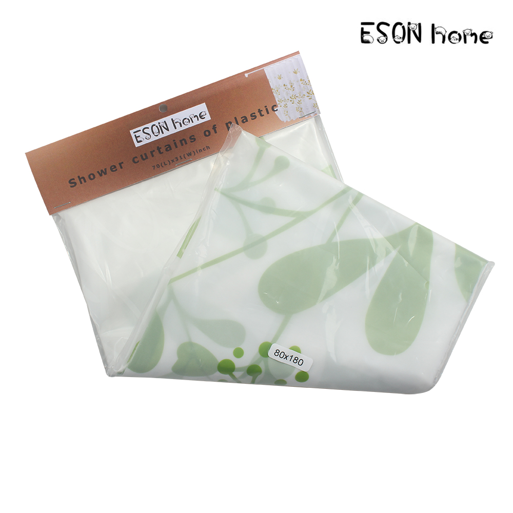 ESON HOME Shower curtains of plastic, PEVA Frosted Waterproof Bathroom Curtain Liners with Metal Grommets and 10 Plastic Hooks