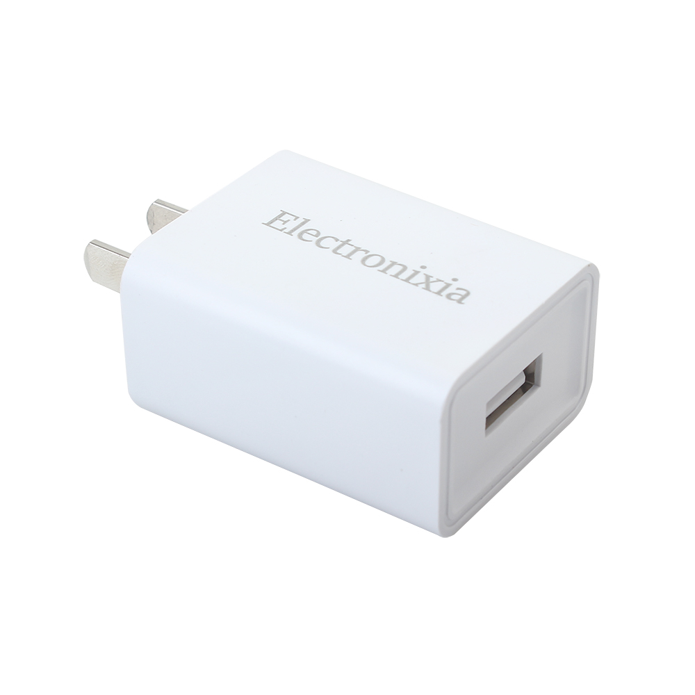 Electronixia Power adapter USB wall plug 5V201A AC power adapter compatible with iPhone 13, 12, 11 Pro, Max X Xs 8, 7, 6 Plus and other phone models (white)