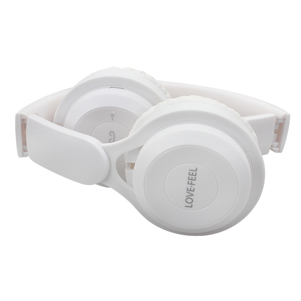 LOVE·FEEL Headphones,HiFi Stereo Wireless Bluetooth Headphones with Mic Foldable Lightweight Headset for Home Office