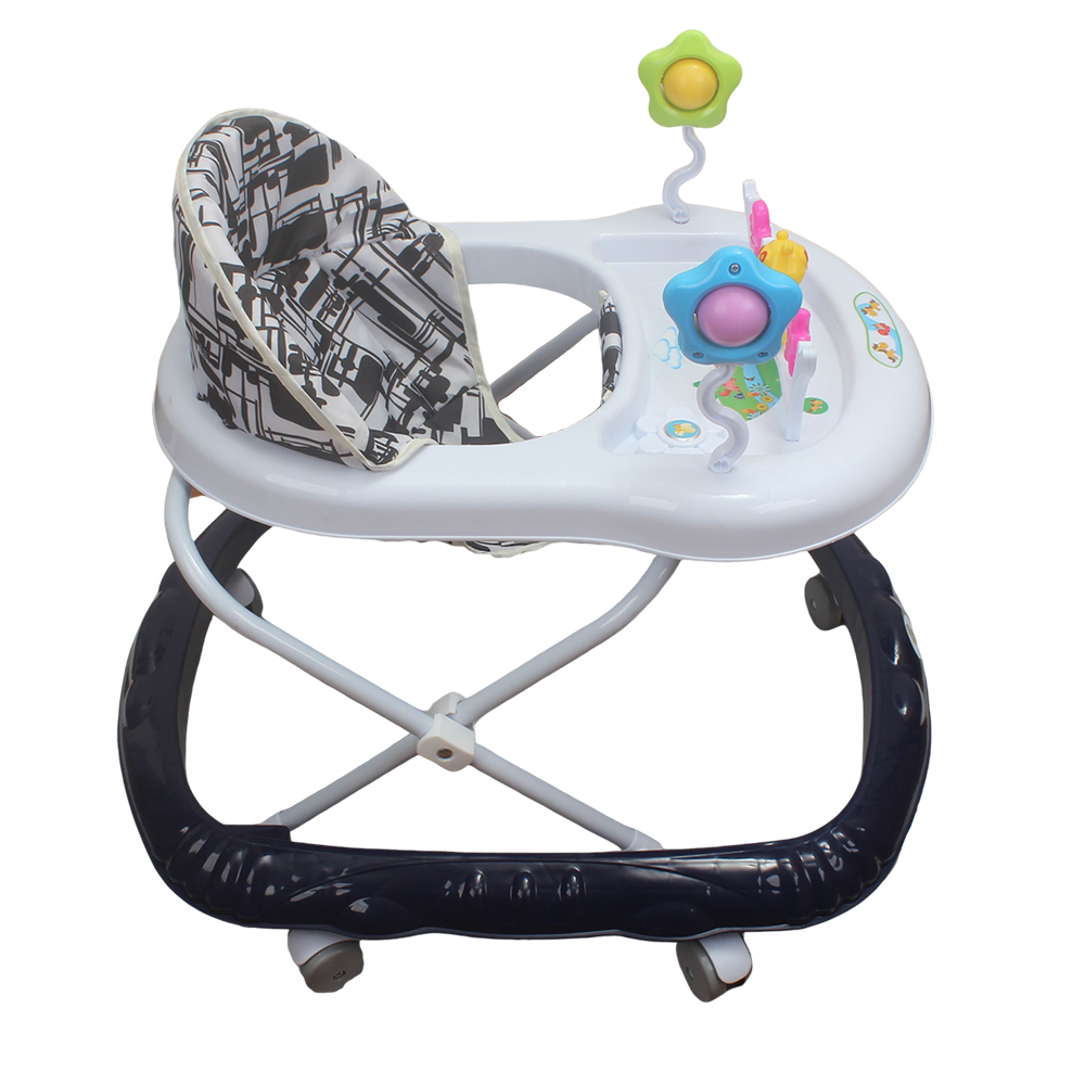 YeTrini Interactive Foldable Baby Walker, Toddler Push-Along & Sit-to-Stand Activity Walker for Travel and Home Use,6-12 months