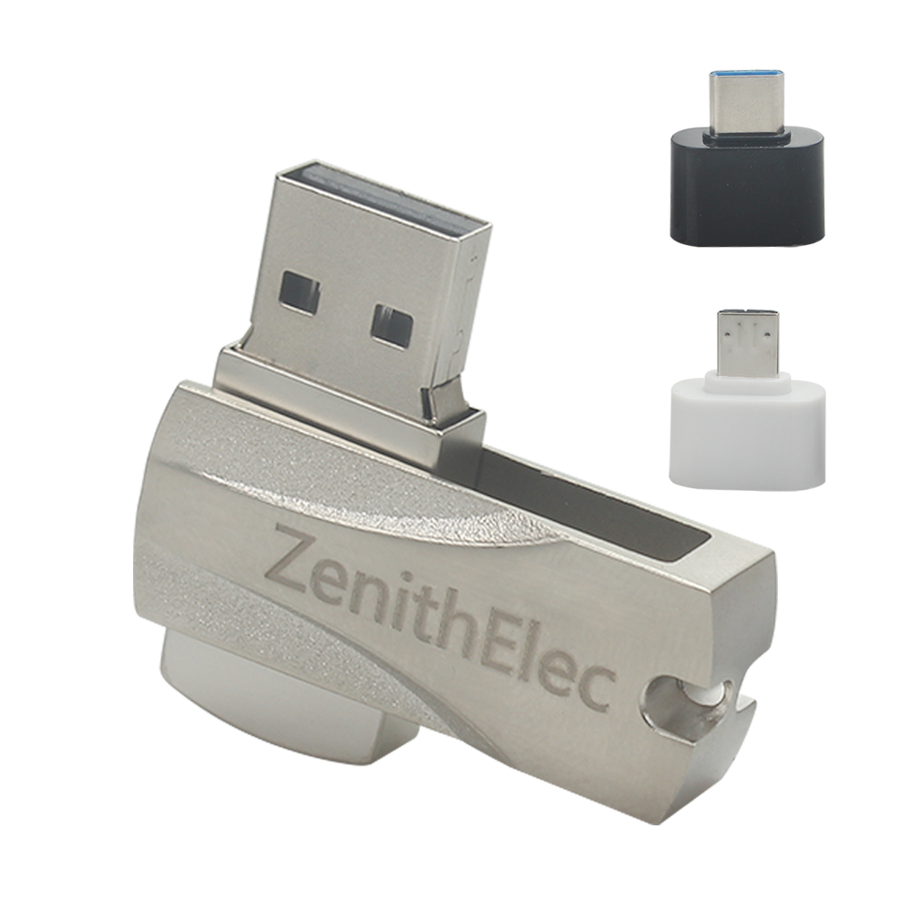 ZenithElec Blank Flash Drive,USB flash drive 8GB/16GB/32GB,360°Rotation Shaped USB 2.0 Thumb Drive for Laptop PC Computer