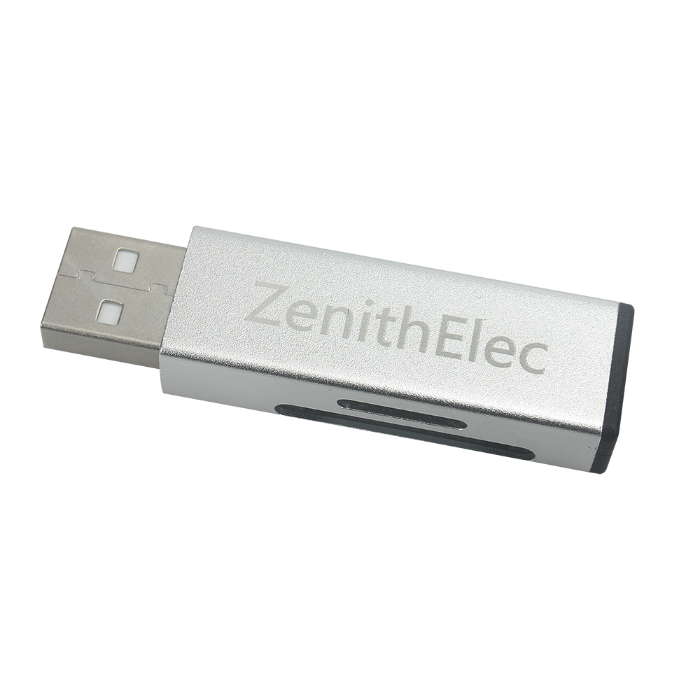 ZenithElec Memory Card Reader,Portable USB 3.0 Dual Slot Flash Memory Card Adapter for SDXC, SDHC, MMC, RS-MMC, TF, Micro SDXC, Micro SDHC UHS-I