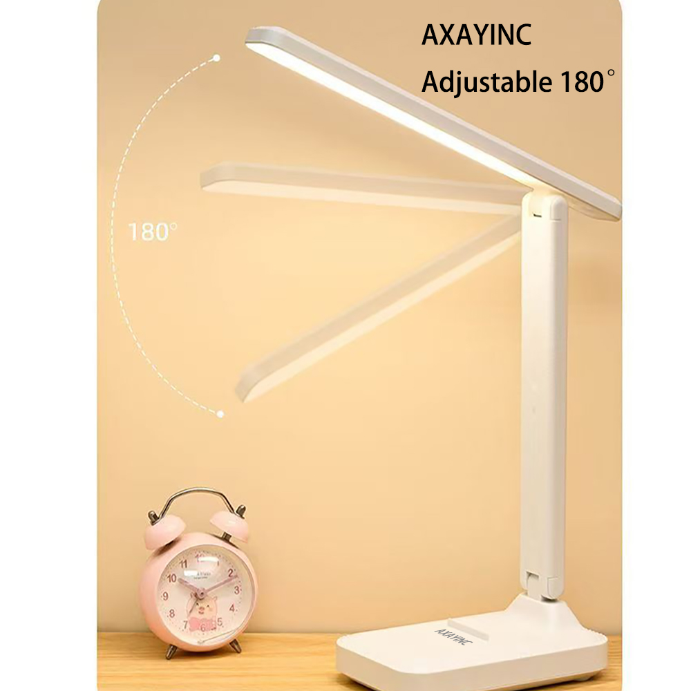 AXAYINC Lamps Desk lamp left reading light 180 ° adjustable desktop eye protection light bedside lamp