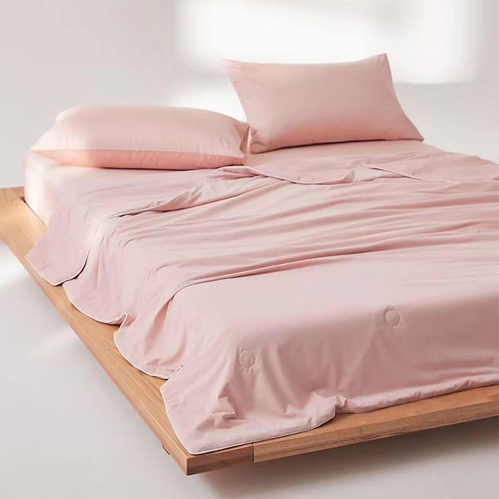 SNOWMAN Silk blankets pink Home dormitory with ice silk, summer cool, air conditioning, soft and skin friendly fabric, silky smooth