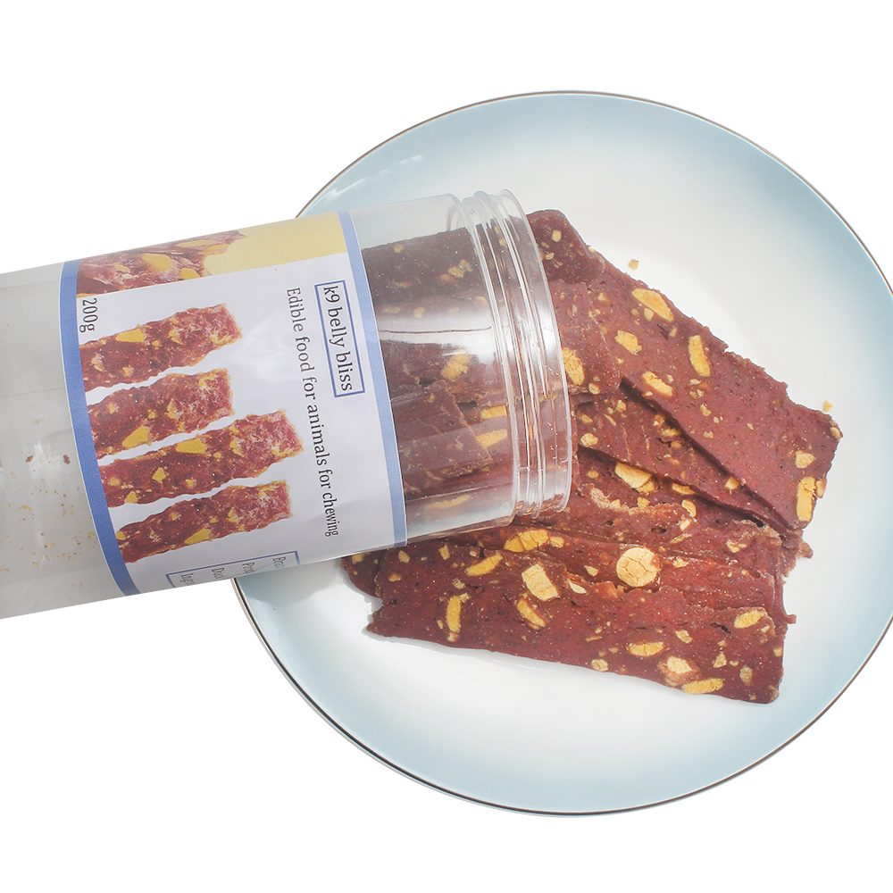 k9 belly bliss Edible food for animals for chewing Duck meat, egg yolk slices, dog training snacks with rich and chewy taste