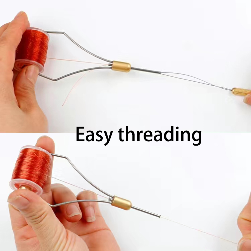 RIVFLY Fishing tackle tool set, flying rope tying device, knotting and threading device, made of high-quality stainless steel material