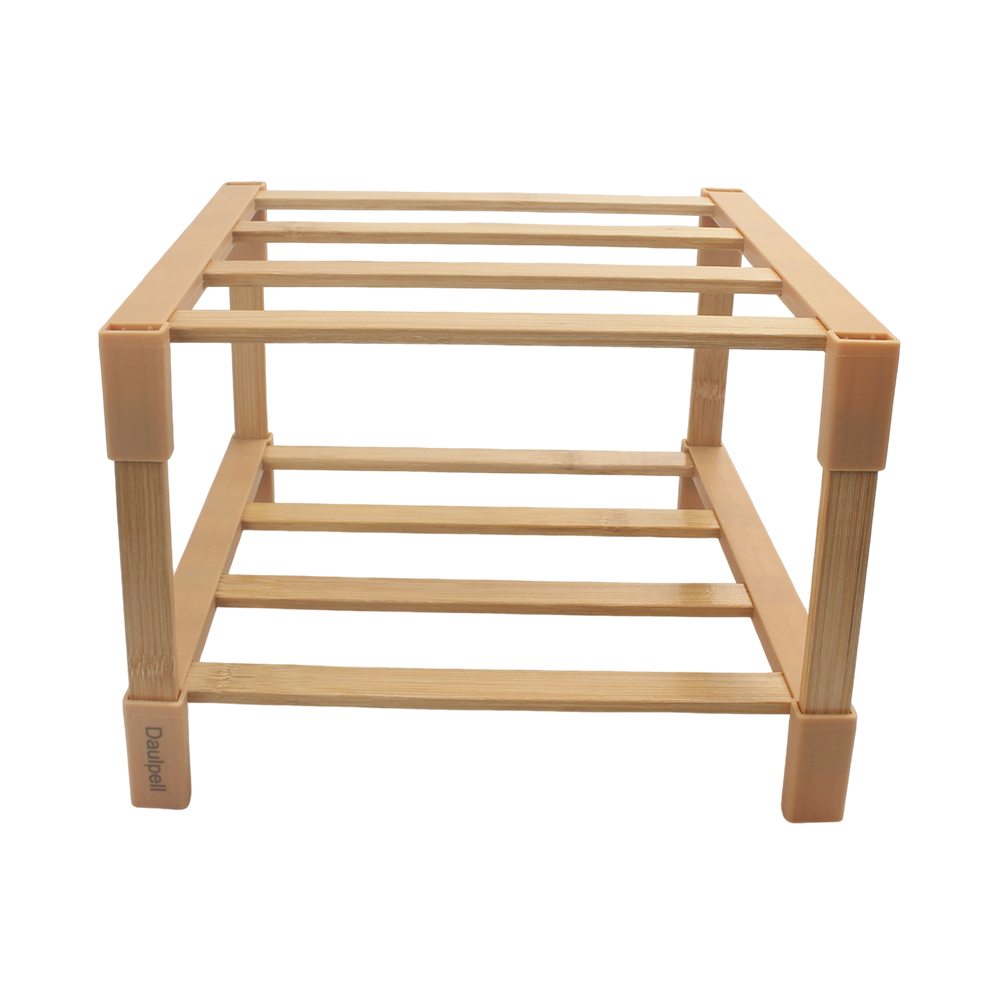 Daulpell Bamboo furniture multi layer storage rack, floor standing shoe rack, bamboo material miscellaneous rack