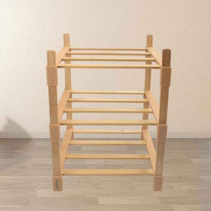 Daulpell Bamboo furniture multi layer storage rack, floor standing shoe rack, bamboo material miscellaneous rack