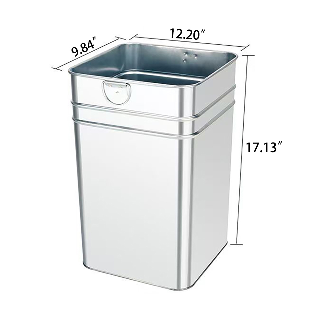 FENGZHU Metal bins outdoor garbage bin made of galvanized alloy material and thickened square garbage bin
