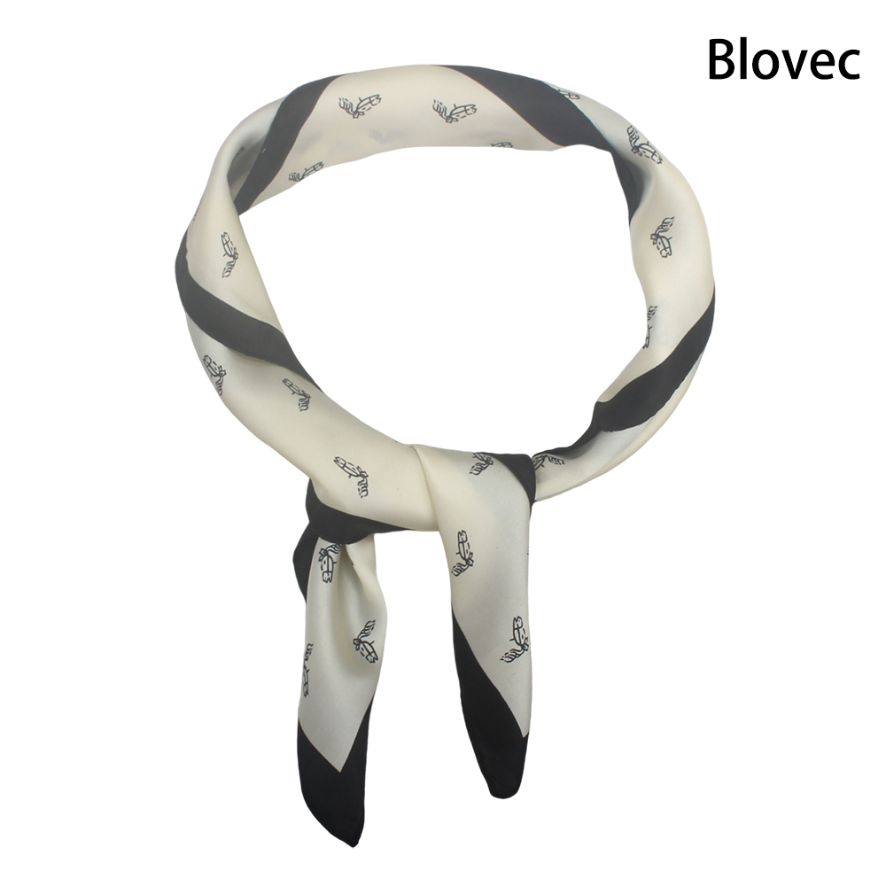 Blovec Silk scarves square scarf thin neck protection imitation silk scarf