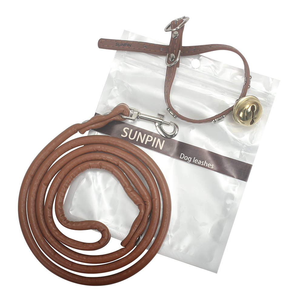 SUNPIN Dog leashes Pet Dog Bell Collar Wearing Traction Rope Belt Adjustable for Small Dogs