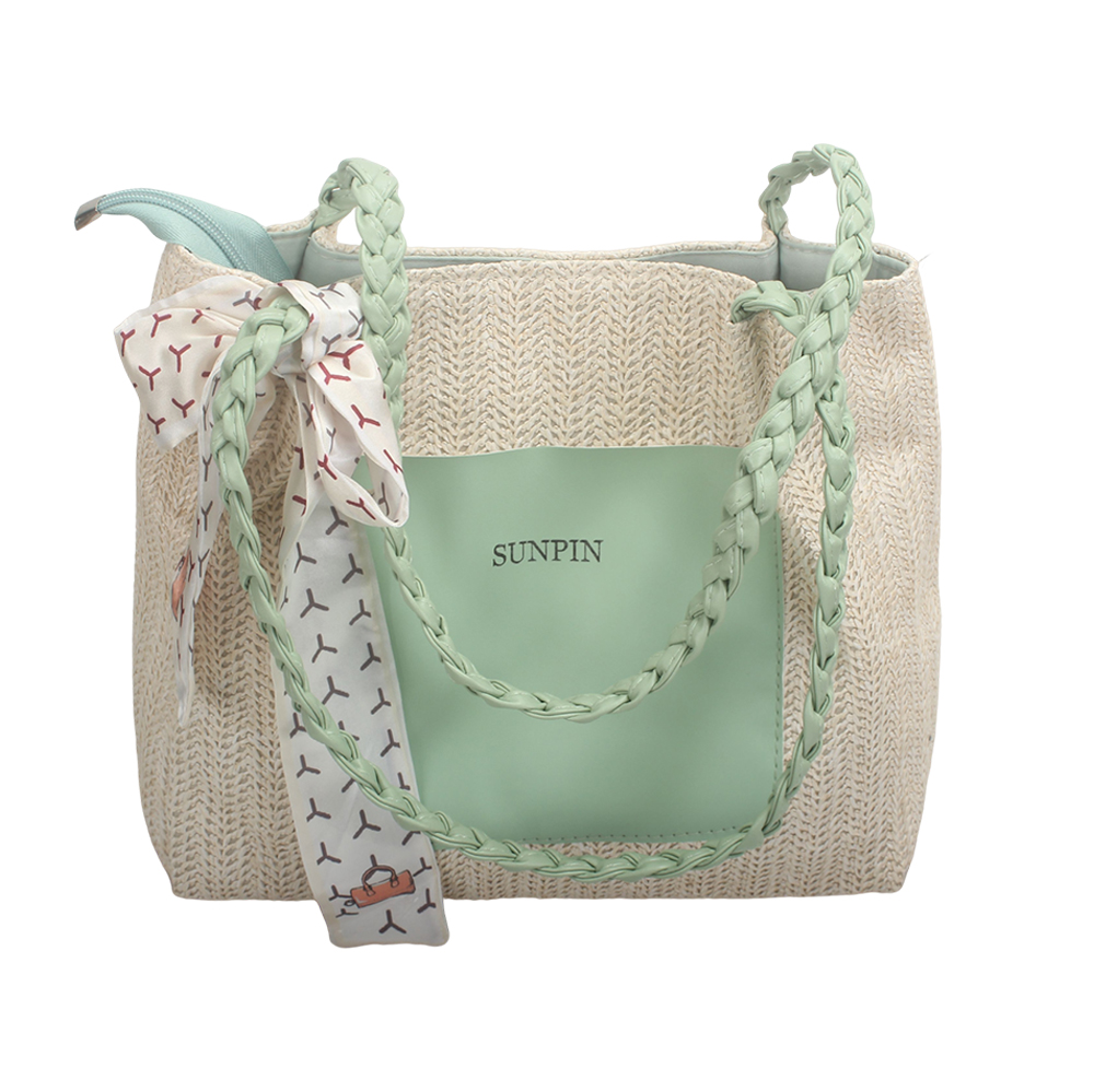 SUNPIN All-purpose carrying bags PVC woven handbag shoulder bag women's casual bag