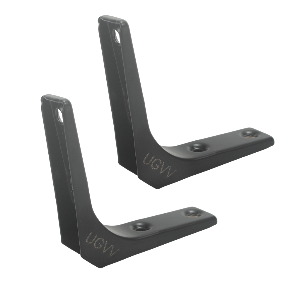 UGVV 3 inches Fittings of metal for furniture ripod bracket needs to be perforated, wall storage rack support bracket hardware accessories