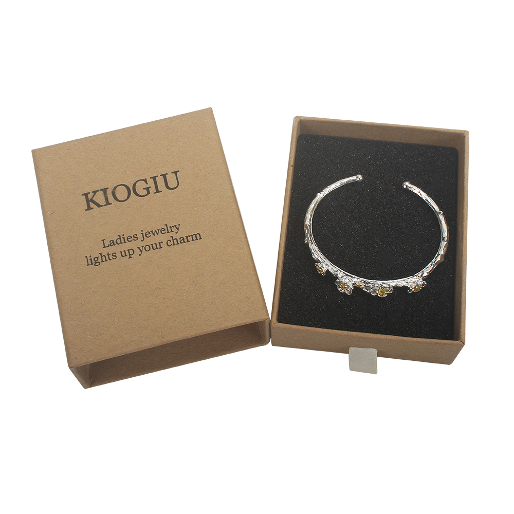 KIOGIU Bangles,S925 Sterling Silver Plum Blossom Branch Bracelet - Vintage-Inspired Open Cuff Bangle for Women, Perfect for Daily Wear, Parties, and Anniversary Gifts