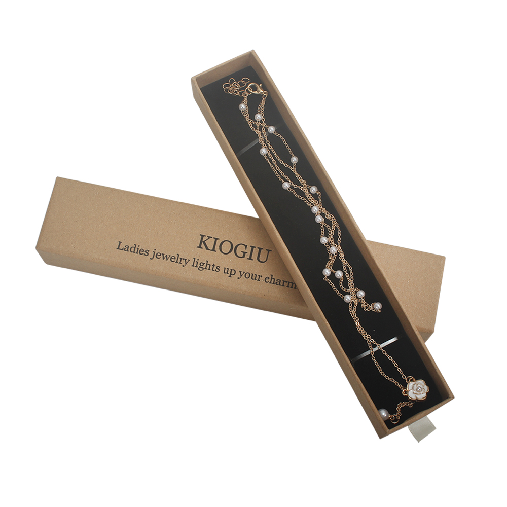 KIOGIU Necklaces [jewellery] Double layer tassel pearl necklace S925 silver camellia collarbone chain versatile