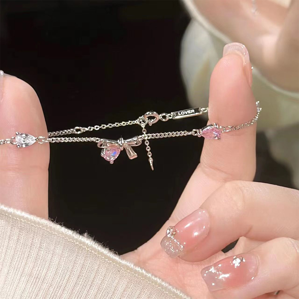 KIOGIU Bracelets Bow Bracelet Fashion Style Simple S925 Silver Women's Jewelry
