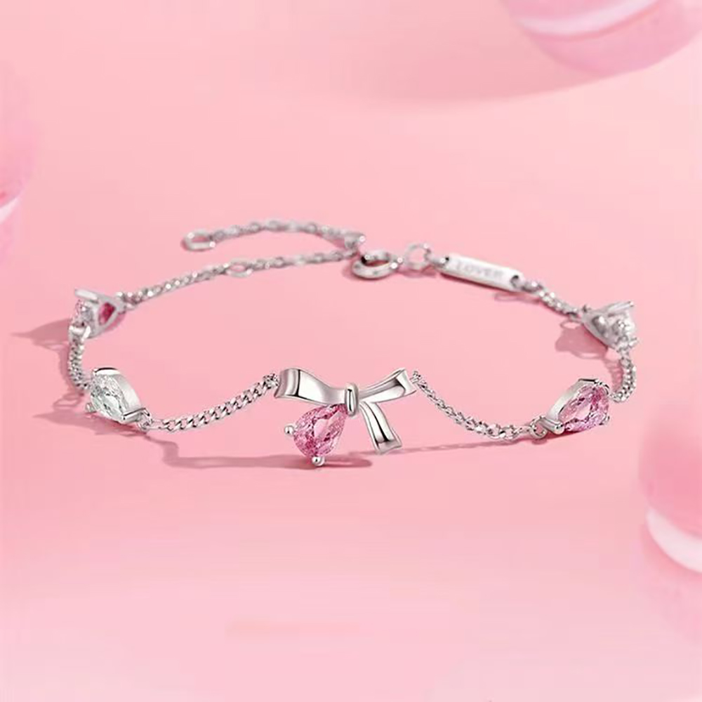 KIOGIU Bracelets Bow Bracelet Fashion Style Simple S925 Silver Women's Jewelry