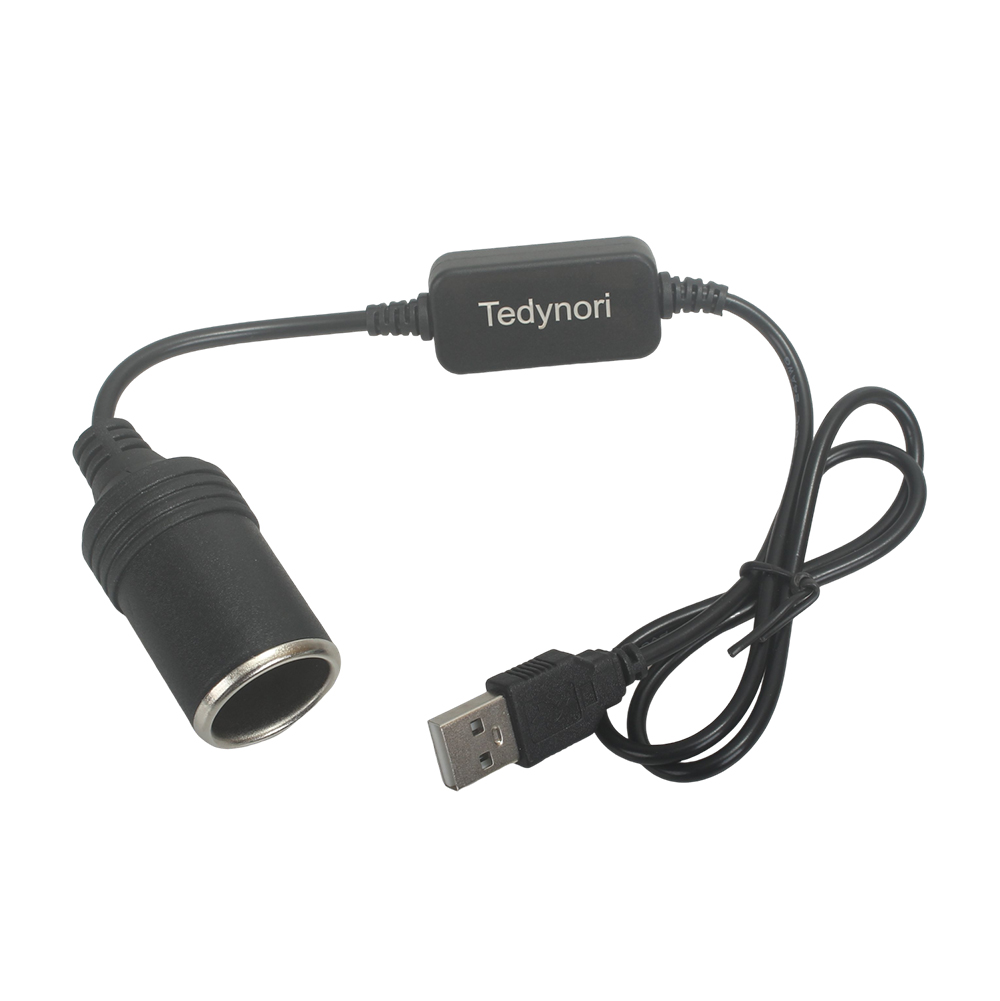 Tedynori USB chargers adapted for car cigarette lighter sockets Car mounted plug power cord adapter