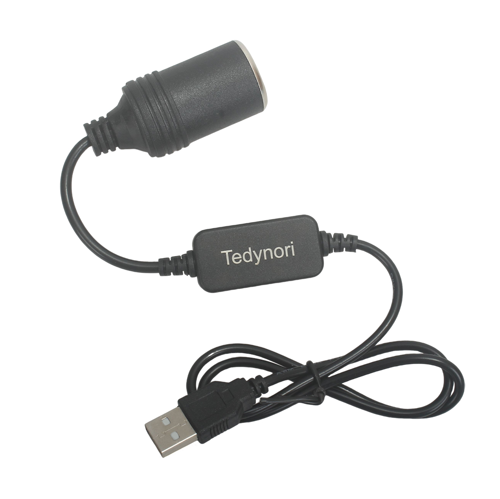 Tedynori USB chargers adapted for car cigarette lighter sockets Car mounted plug power cord adapter