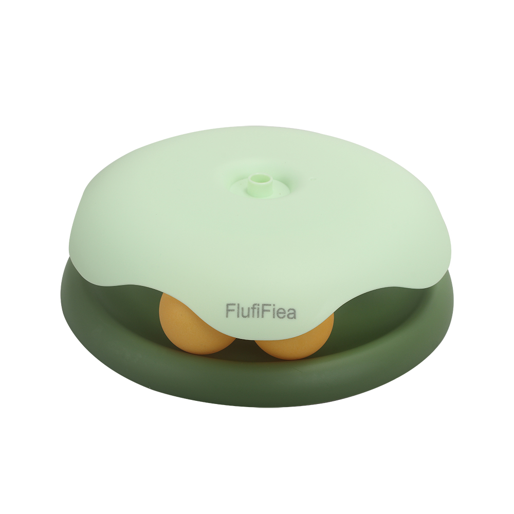 FlufiFiea Pet toys Cat spinning wheel toy spring teasing cat stick leakage ball pet interactive toy