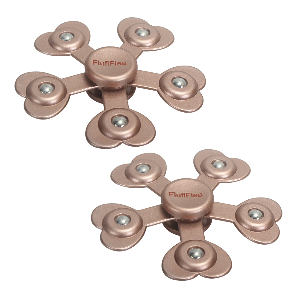 FlufiFiea Pet toys Gyro spinning finger decompression toy, plum blossom pentagonal steel ball decompression toy