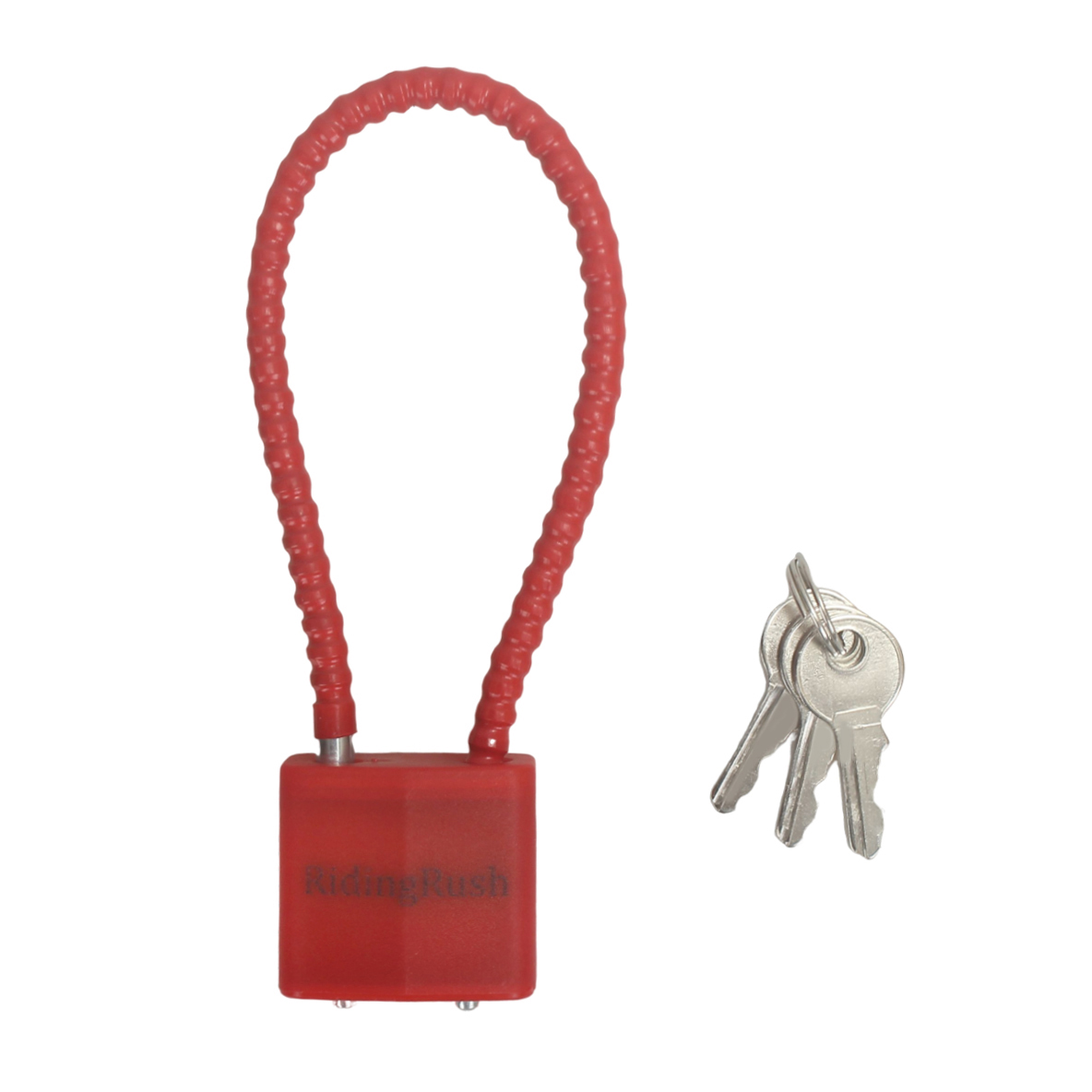 RidingRush Non-metal bicycle locks Chain soft lock bicycle outdoor safety lock rope lock sturdy and durable with key