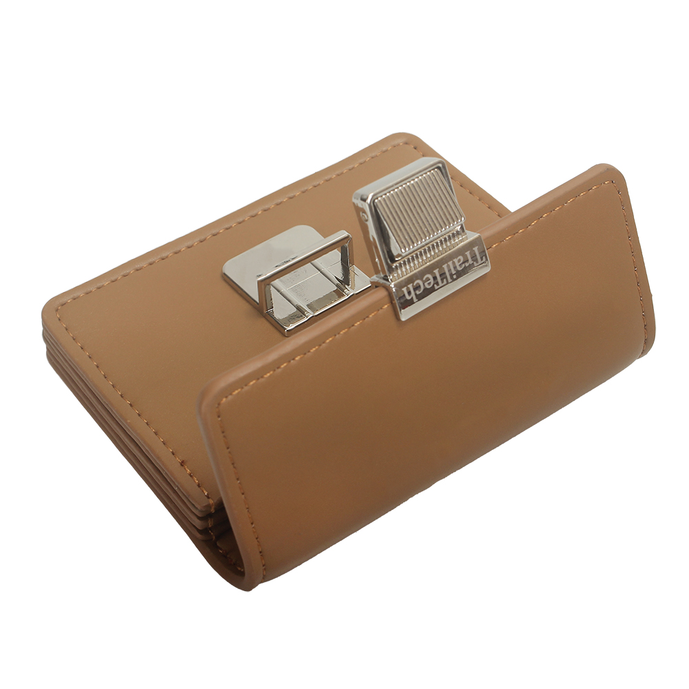 TrailTech PU Wallet Women's Mini Card Buckle Bag Wallet Clip Thin and Lightweight