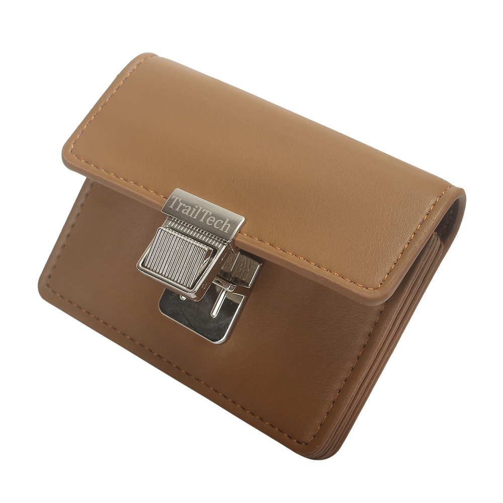 TrailTech PU Wallet Women's Mini Card Buckle Bag Wallet Clip Thin and Lightweight