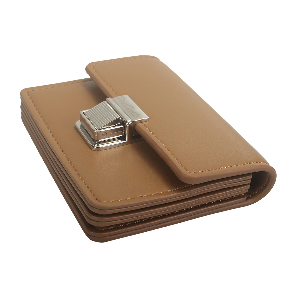 TrailTech PU Wallet Women's Mini Card Buckle Bag Wallet Clip Thin and Lightweight