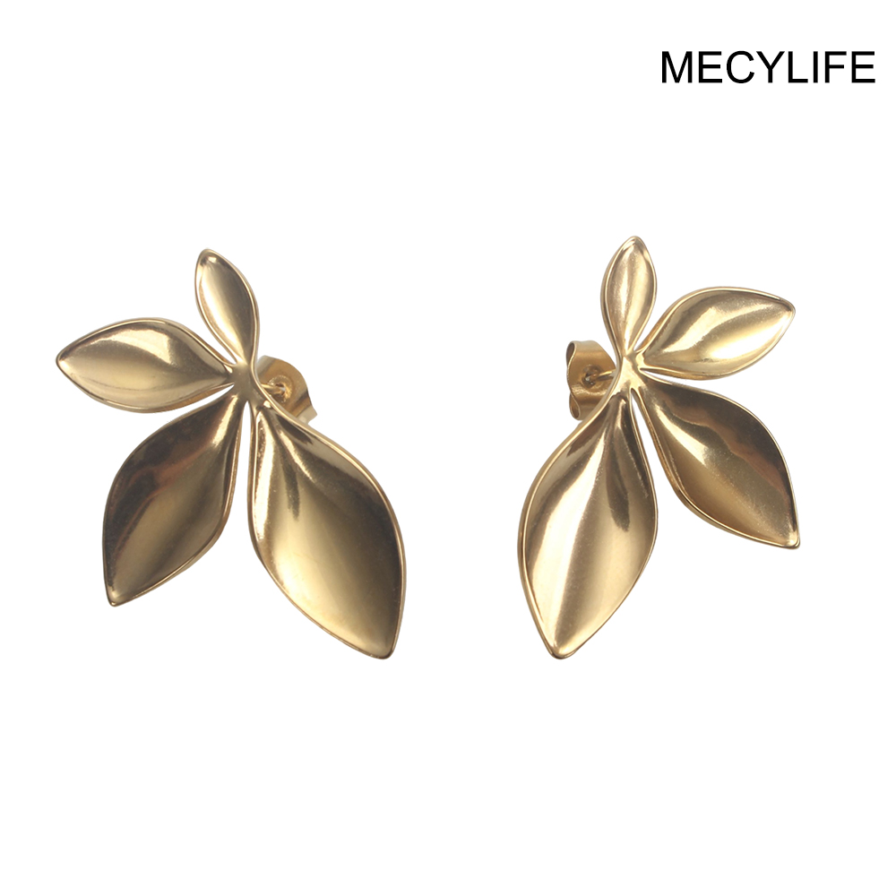MECYLIFE Earrings Flowers, leaves, earrings, simple and versatile commuting earrings and earrings